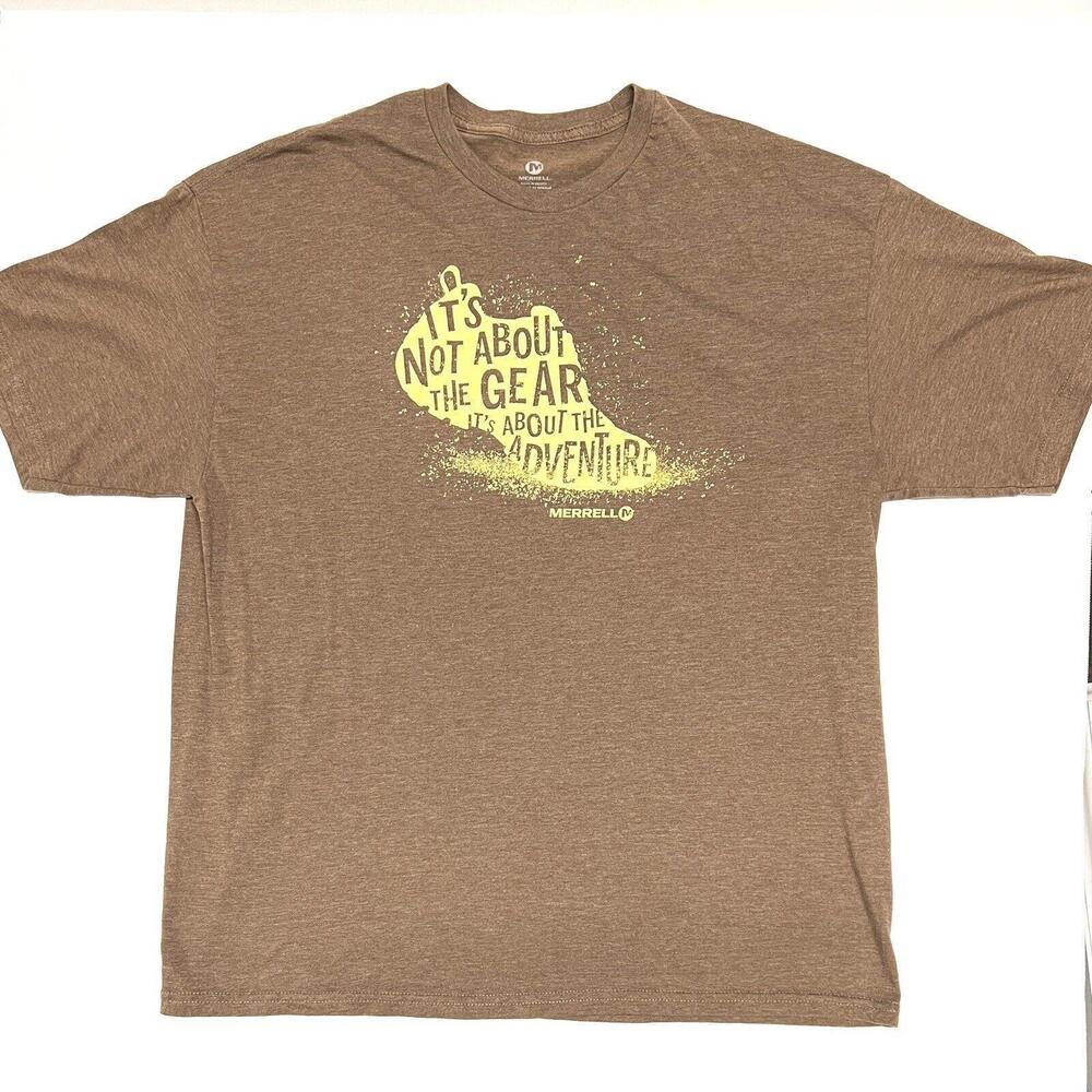Merrell Hiking T Shirt Not About The Gear Its About The Adventure Sz 2XL SLIM